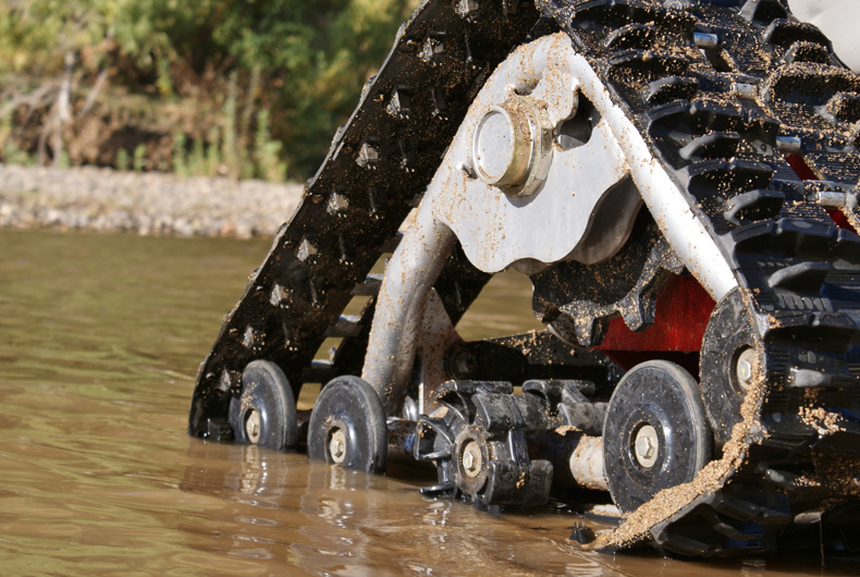 Water doesn't stop the tank chair!