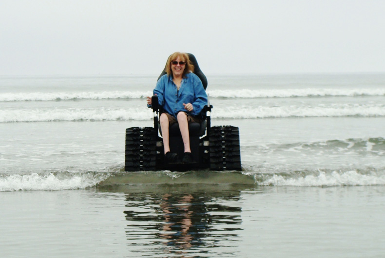Liz Storming the Beach